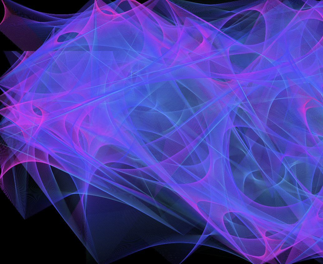 birds of paradise lines dark purple neon satisfying p5js