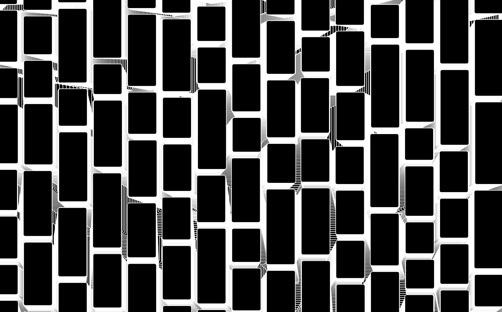 rectangle grid shift black white conform satisfying solitaire p5js