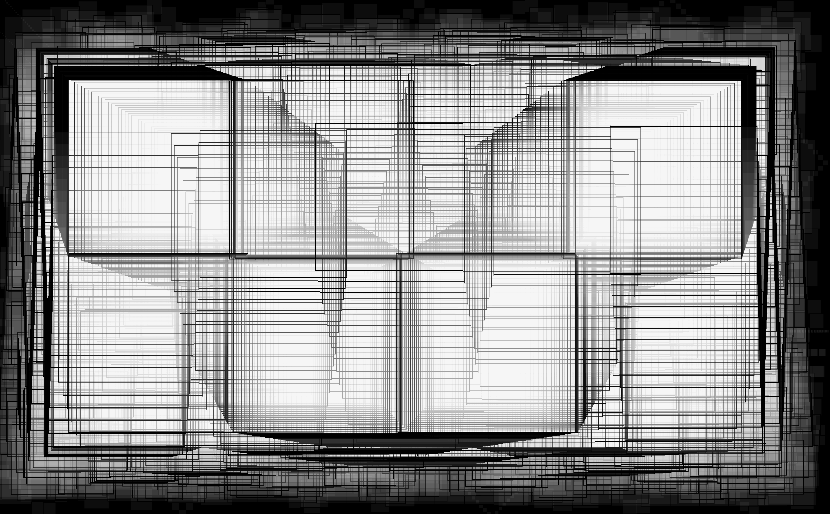rectangle grid bounce black white sound intense bleep bloop p5js